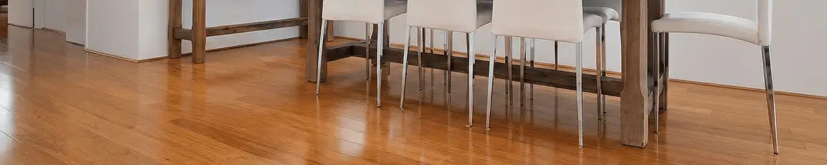 Professionally installed and refinished bamboo flooring in a residential home, showcasing smooth finish and natural wood tones in Bellevue, WA